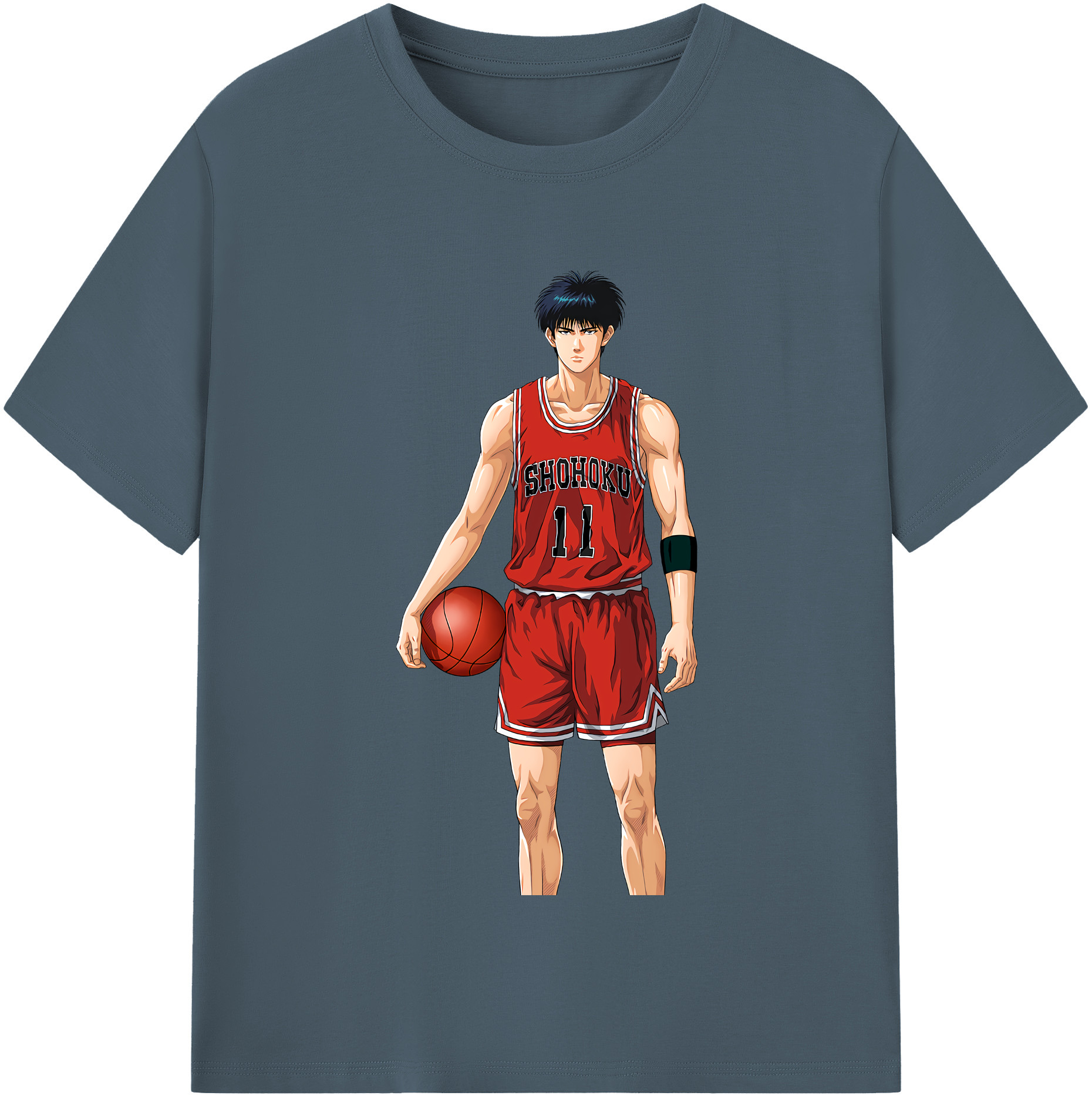 SLAM DUNK／スラムダンク 綿100％半袖Tシャツ（フロントプリント）